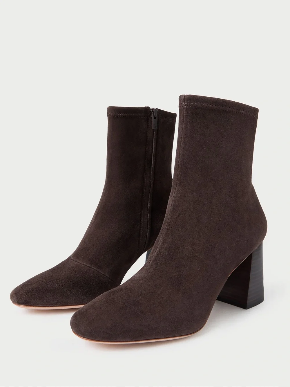 Loeffler Randall Elise Chocolate Brown Suede Pointed Ankle Boots 7